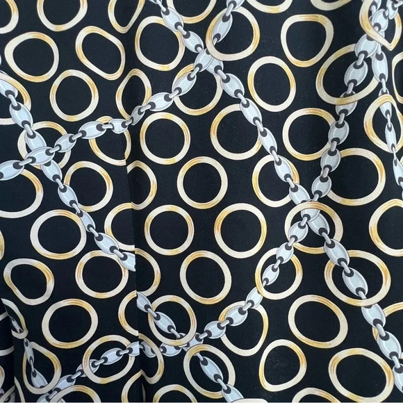 J McLaughlin Banded Collar Biscayne Tunic Top Gold Catalina Cloth Chain Print - Picture 13 of 16